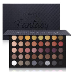 UCANBE palette front open showing 40 shades and easy travel benefit