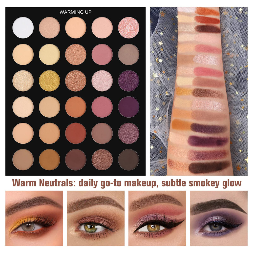 UCANBE Pretty All Set eyeshadow palette open layout reveals versatile shades for creative looks.