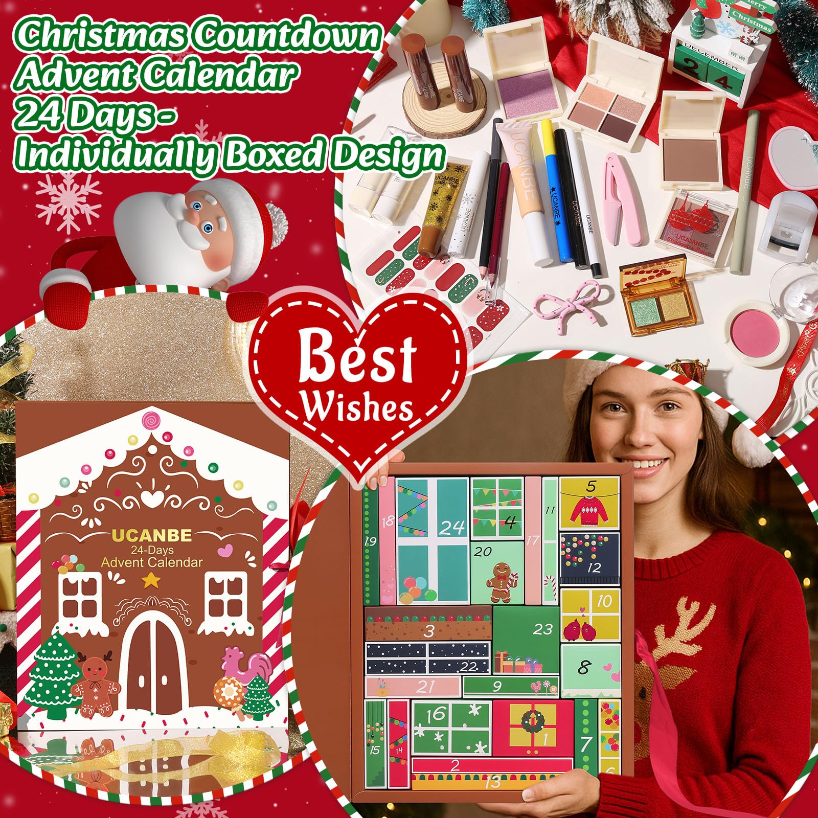 UCANBEMAKEUP lipstick and lip gloss advent items for holiday looks