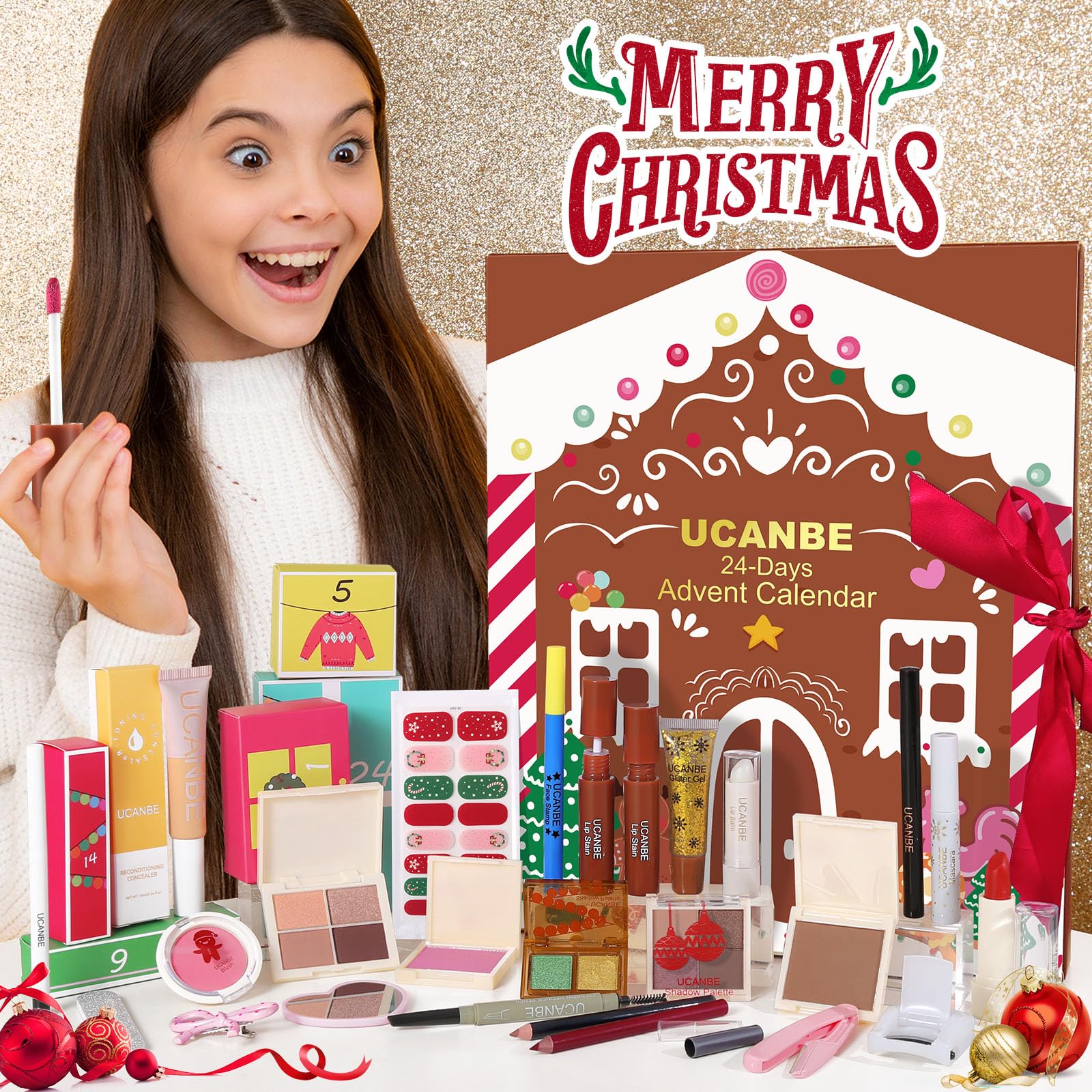 UCANBEMAKEUP advent calendar 2025 boxed collection highlighting 24 full-size gifts