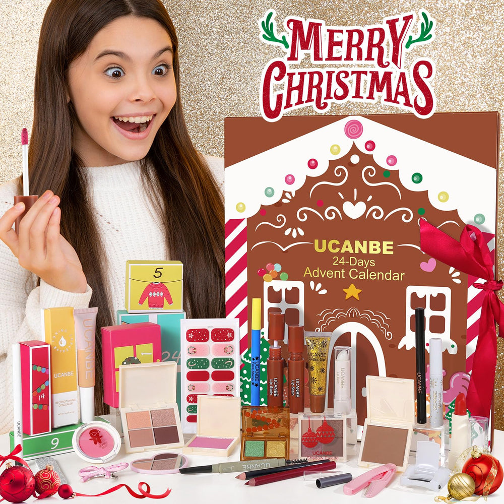 UCANBEMAKEUP advent calendar 2025 boxed collection highlighting 24 full-size gifts