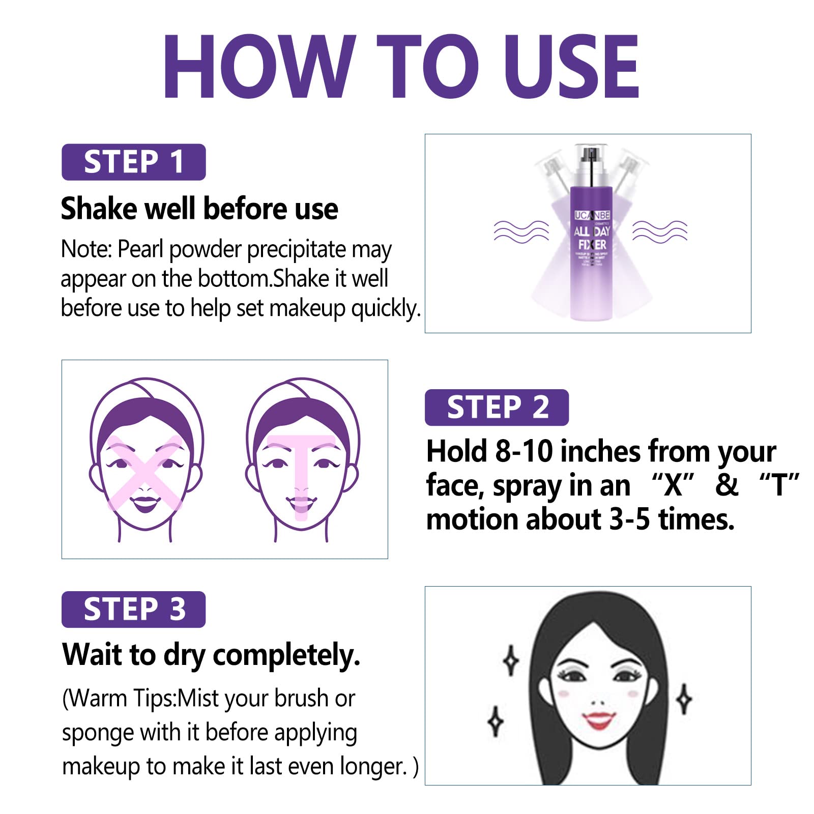 UCANBEMAKEUP pearl powder and plant extracts for skin-friendly finish