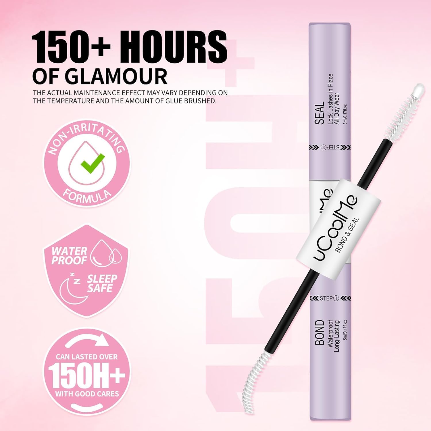 UCOOLME Waterproof lash glue image showing durable wear during water activities.