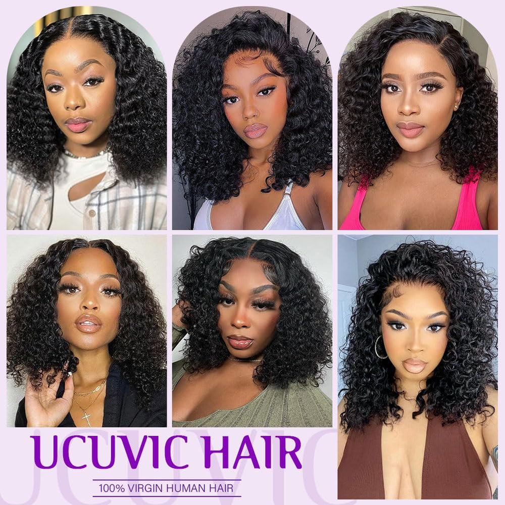 UCUVIC Curly Bob Wig 5x5 color-ready dye option for wardrobe versatility.