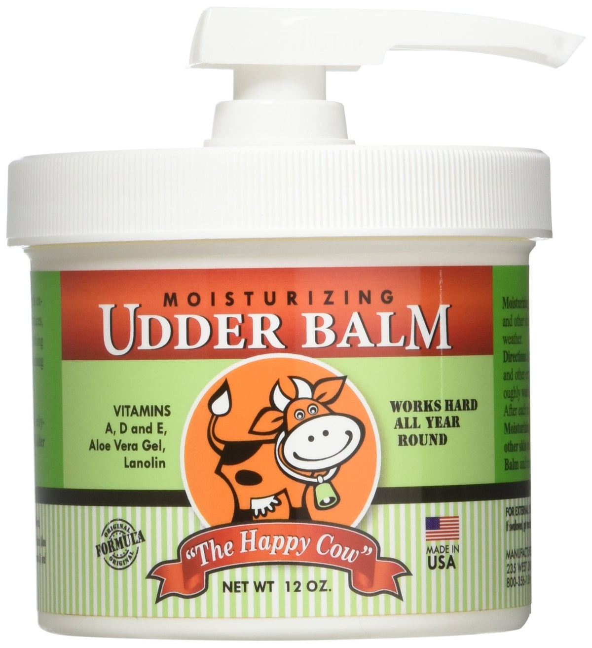 Udder Balm 12oz pump jar front view highlighting smooth hydration
