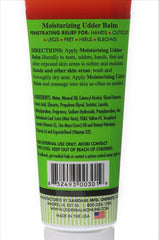 Udder Balm texture application demonstrating rich balm for hands and skin.