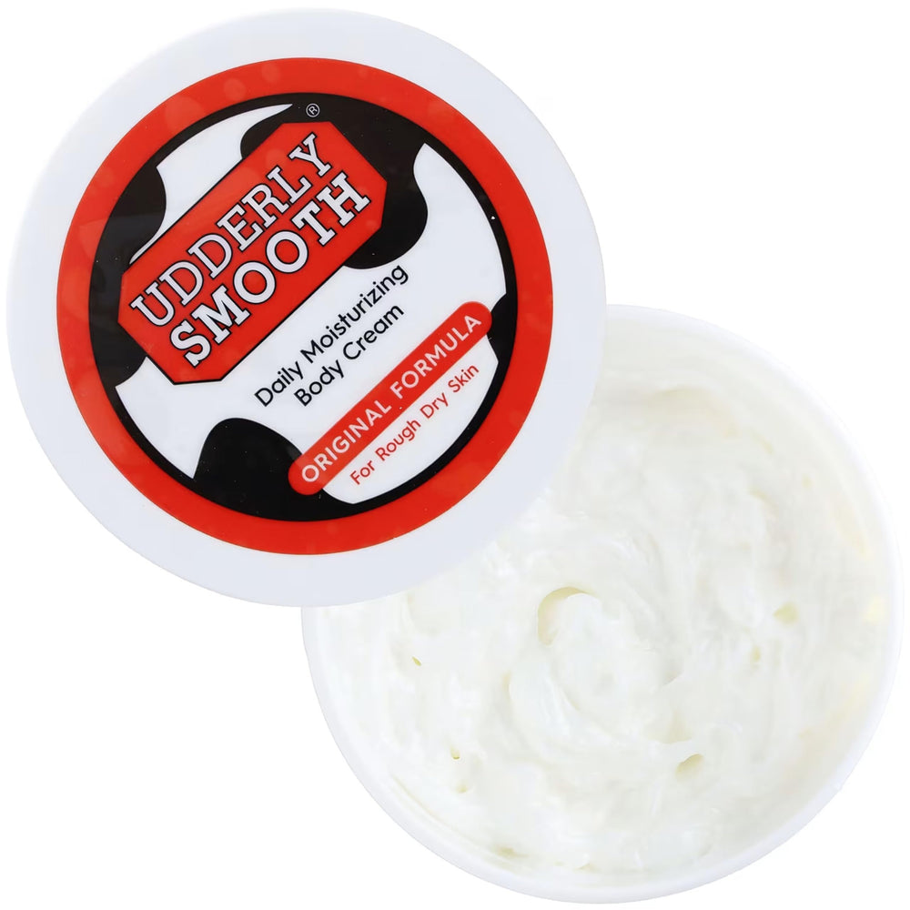 Udderly Smooth all-over body use scene shows versatile hydration for any area