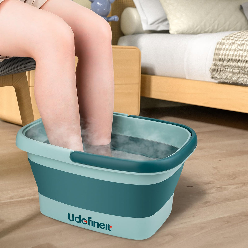 Udefineit foot bath basin folded for space-saving storage and portable use.