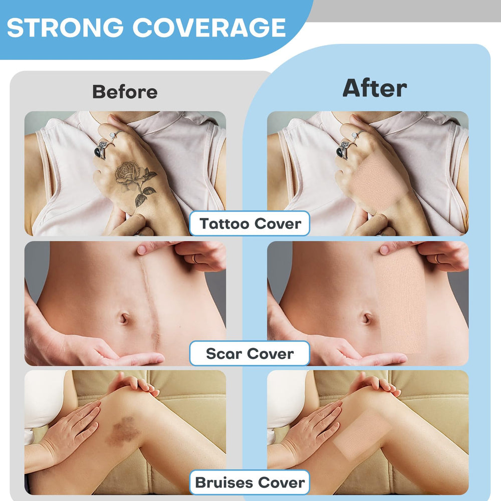 Udefineit tattoo cover-up tape beige skin-tone shade blends naturally with skin