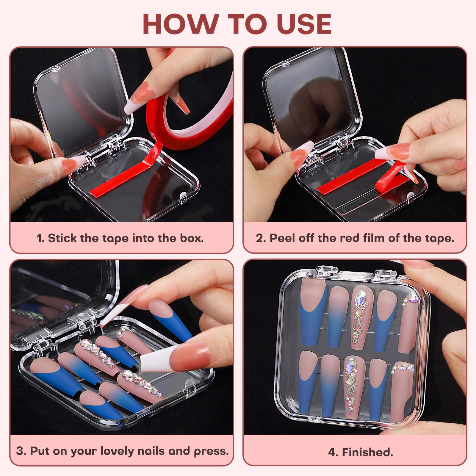 Udefineit transparent nail display stand helps showcase nail art neatly