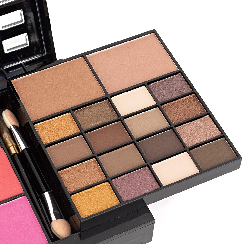 UDUOLER All In One Makeup Kit brushes and mirror image emphasizes quality and portability