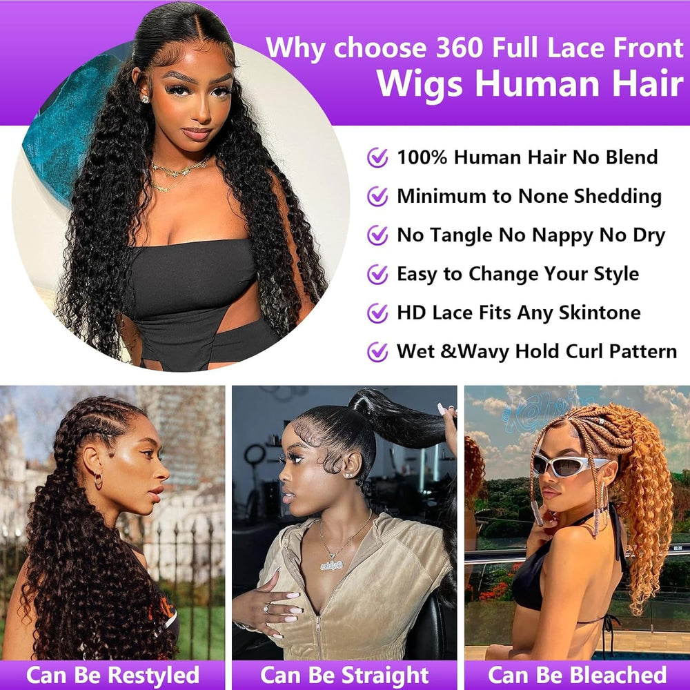 UJDZLNC 360 deep wave wig cap with adjustable straps for comfort.