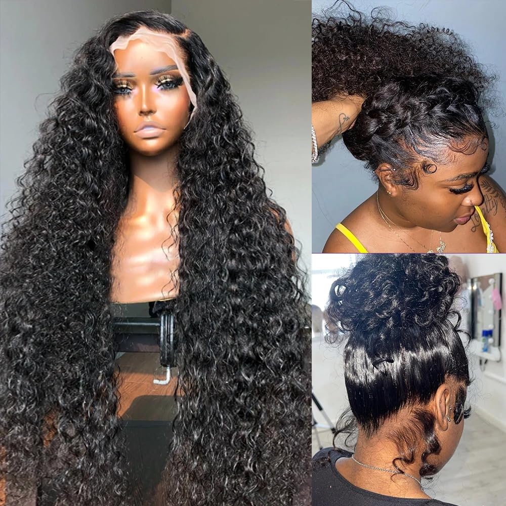 UJDZLNC 360 deep wave wig ideal for daily wear and events.