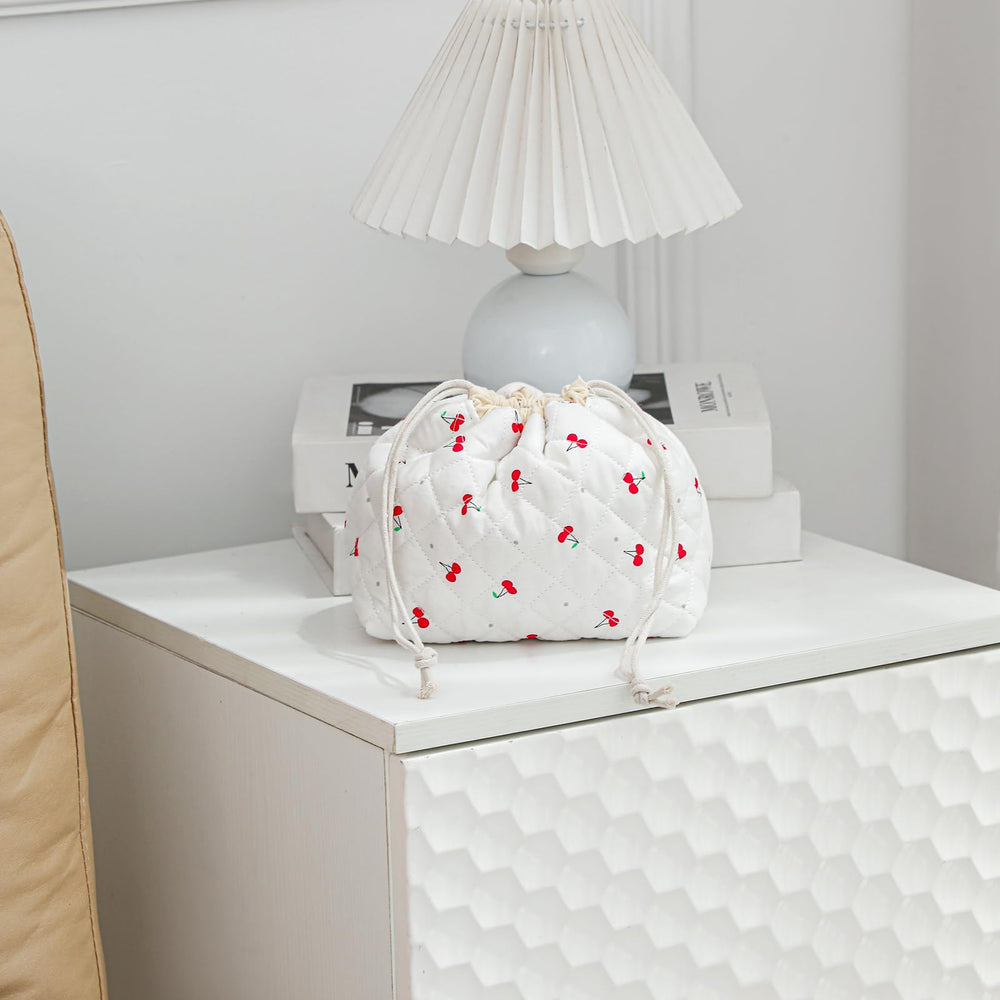 uekeboag Coquette floral canvas lining interior view highlights durable, lightweight construction