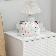 uekeboag Coquette floral canvas lining interior view highlights durable, lightweight construction