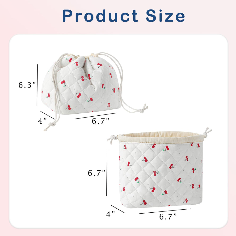 uekeboag Coquette floral drawstring closure keeps contents secure during travel