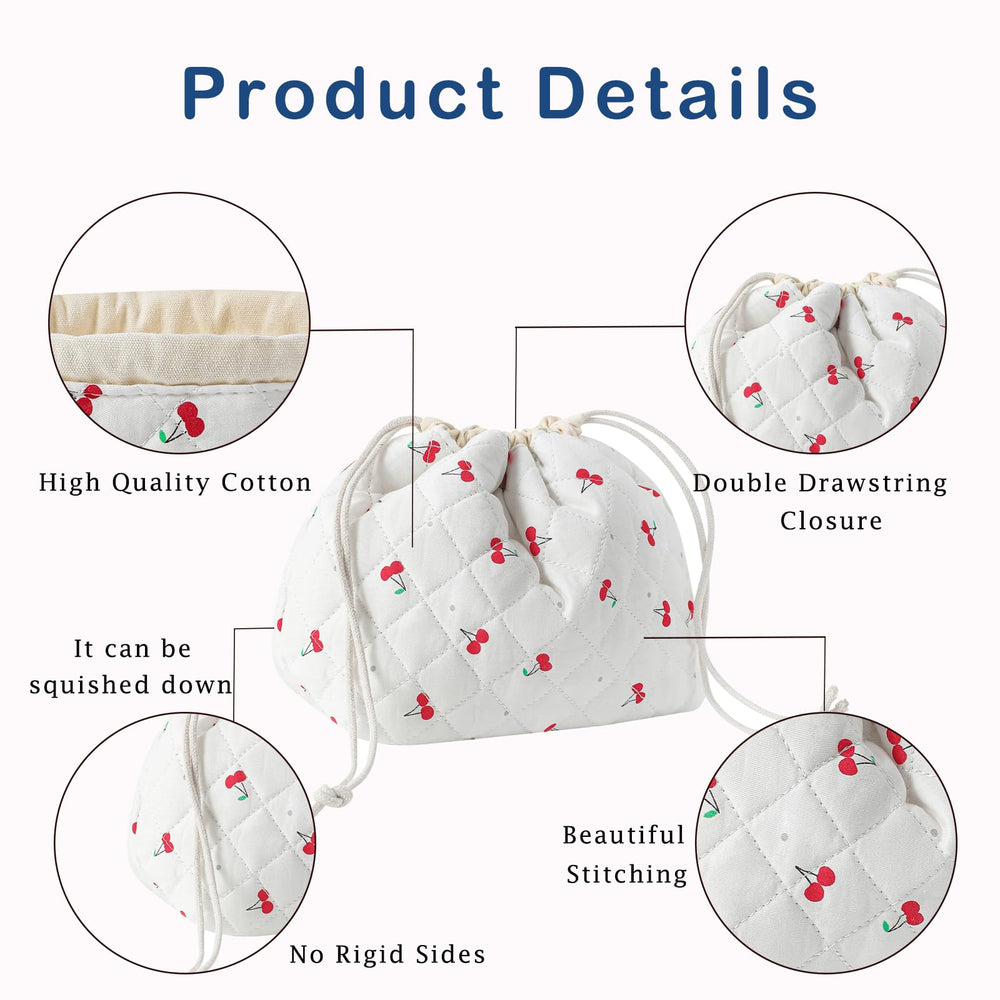 uekeboag Coquette floral travel-sized bag folds flat for packing convenience