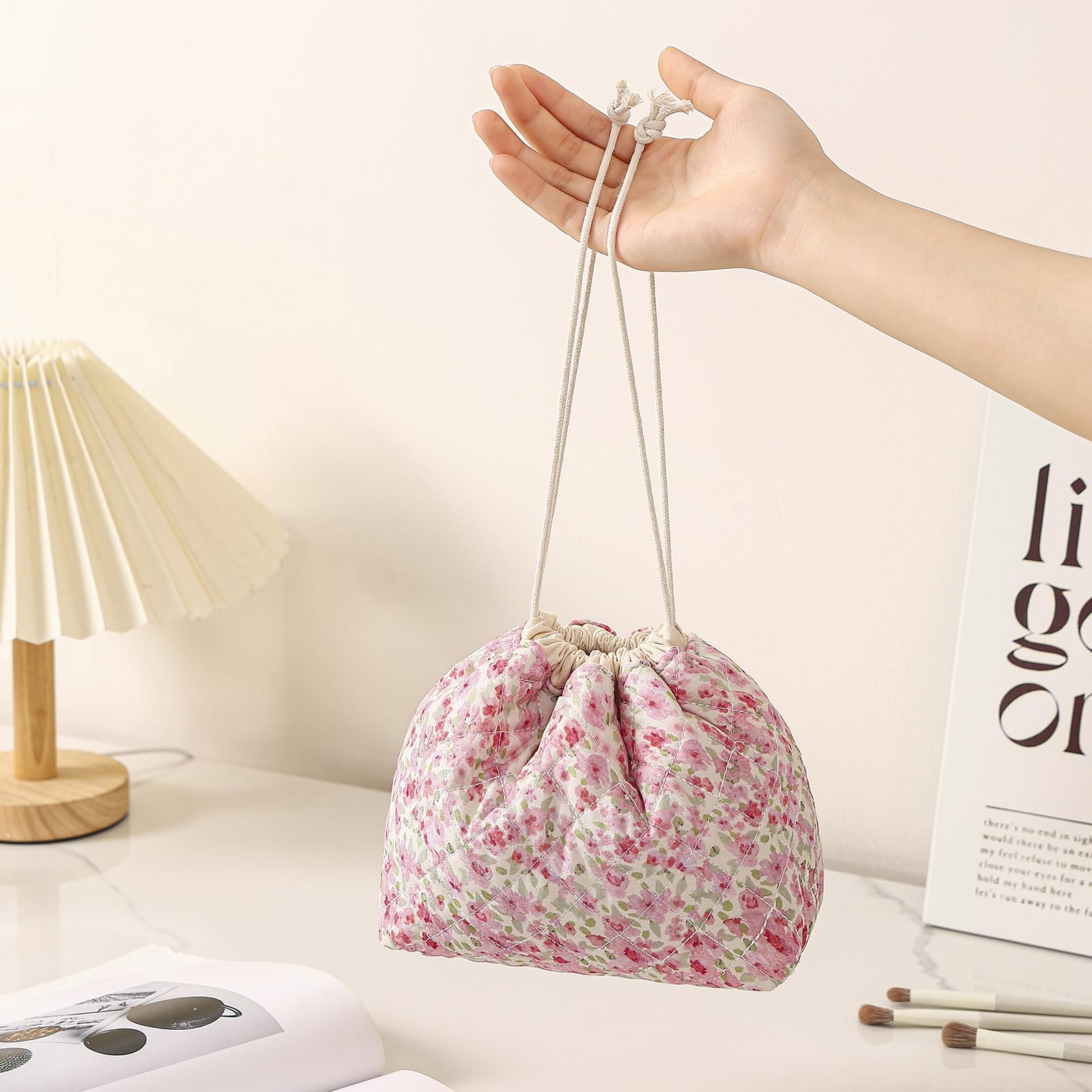 uekeboag drawstring travel toiletry bag secured for quick access