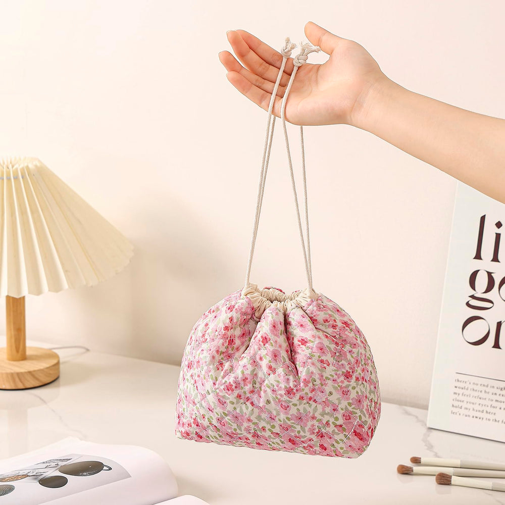 uekeboag drawstring travel toiletry bag secured for quick access