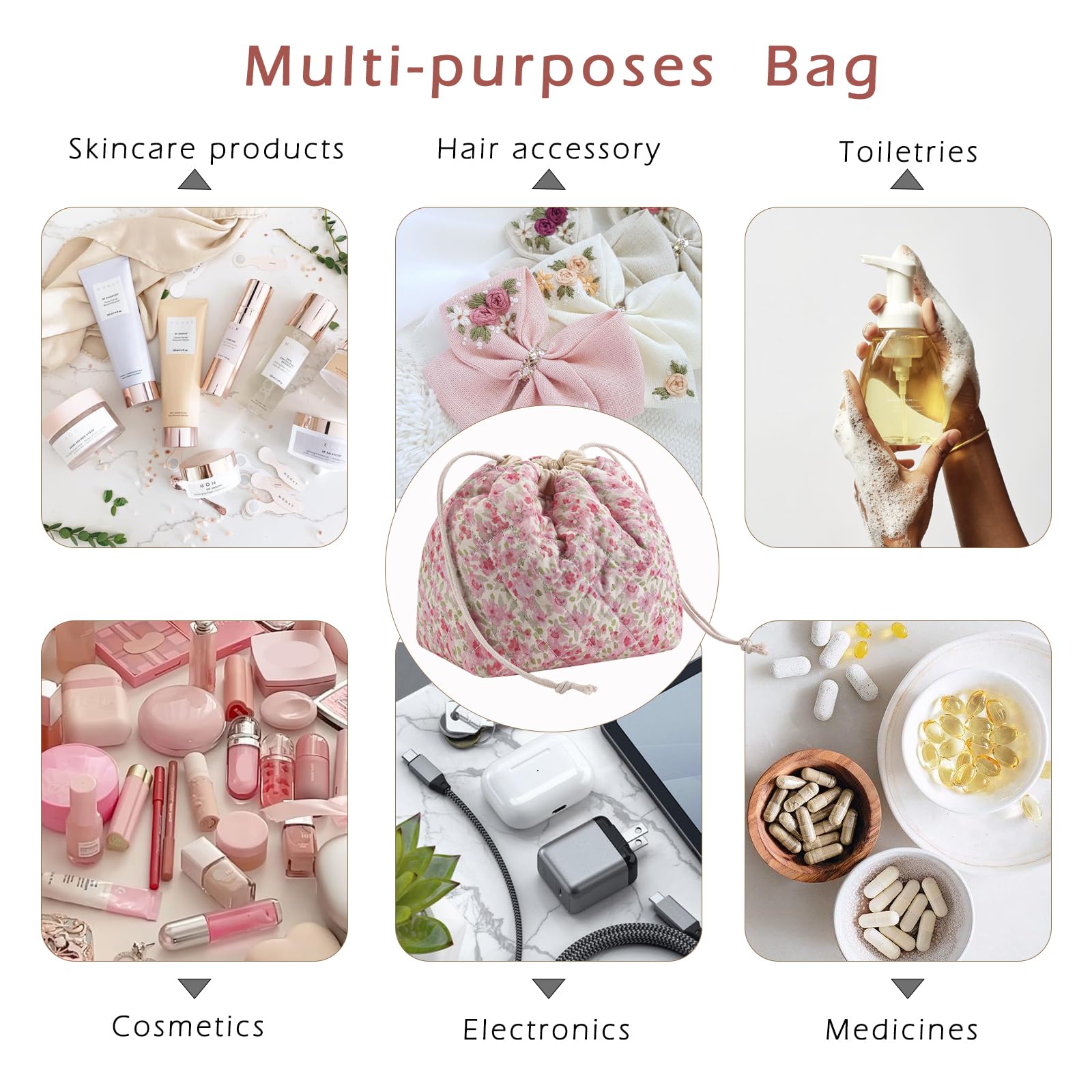uekeboag easy-access drawstring bag keeps small items organized on the go