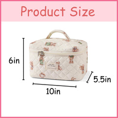 uekeboag floral-pattern fabric detail highlighting soft-touch quilted texture for stylish storage.
