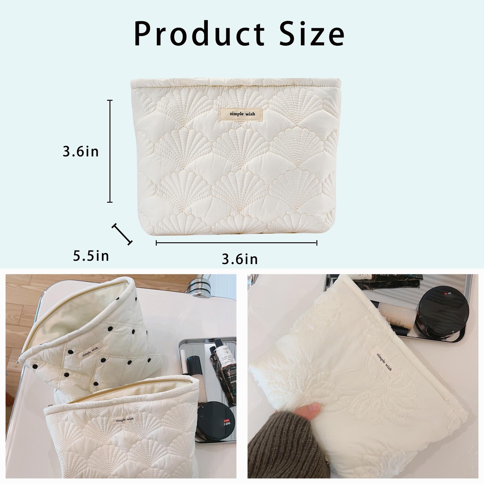 uekeboag quilted cosmetics organizer interior compartments for easy sorting