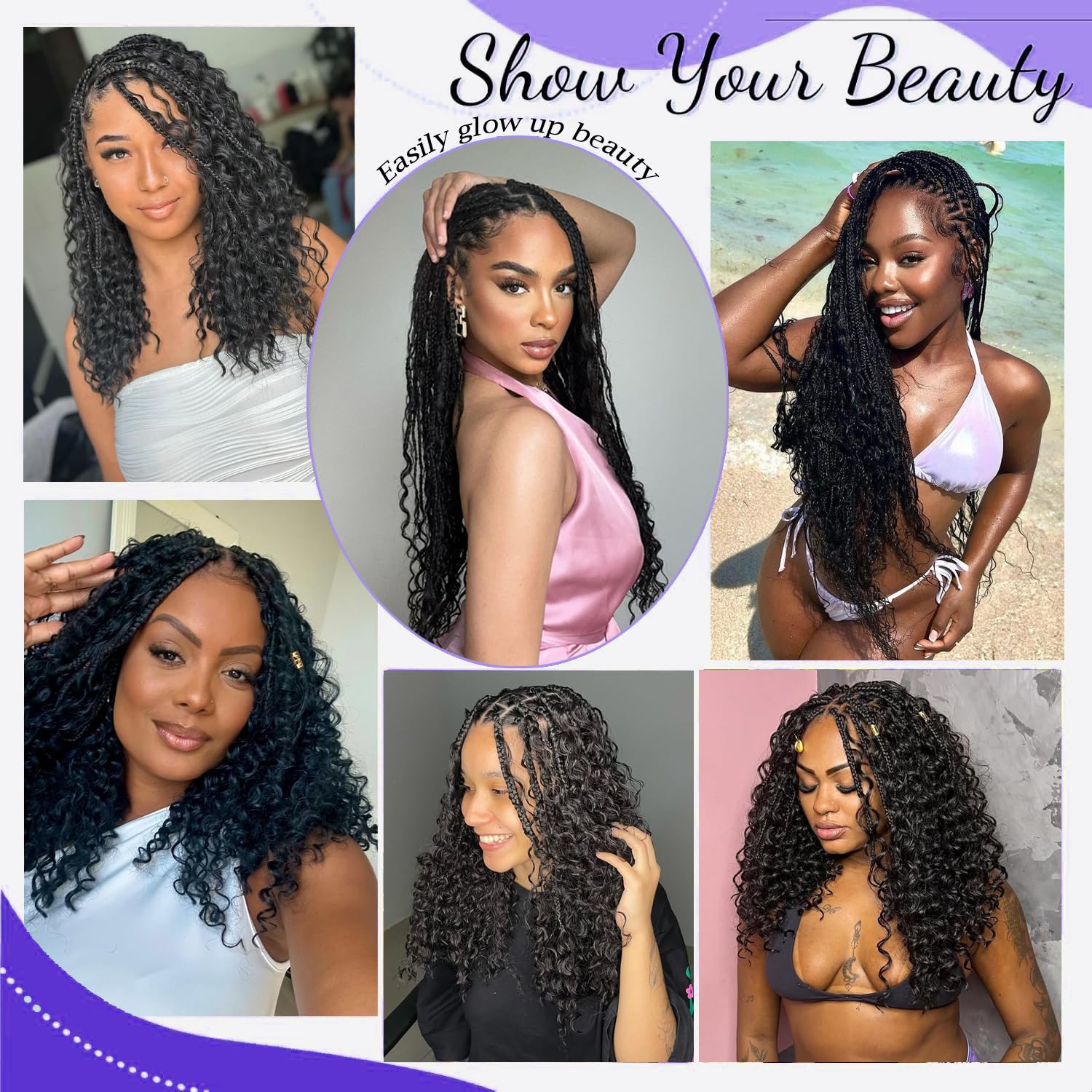 UENOKIPS Goddess Box Braids 14in application-ready style for quick transformation