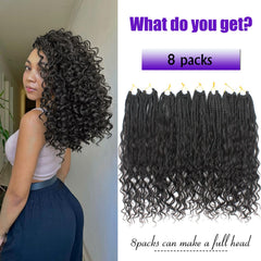 UENOKIPS Goddess Box Braids 14in pre-looped detail for quick installation