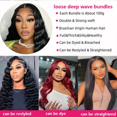 Uesoels Brazilian virgin hair double weft for durability and fullness