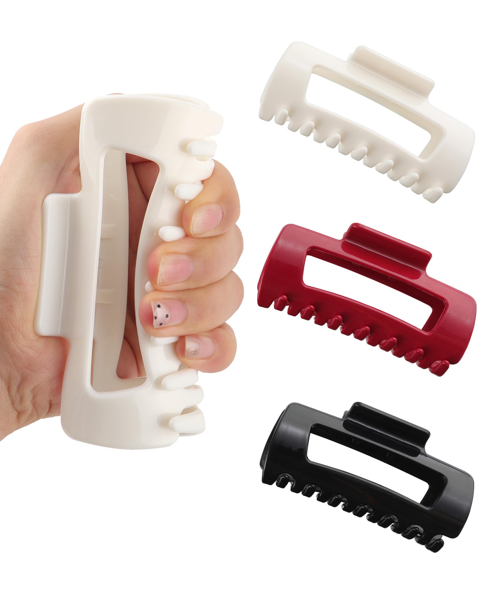 Ufgin silicone hair clip in red holds hair securely during workouts with scalp-friendly comfort.