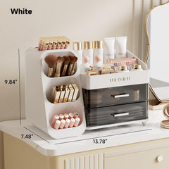 UFORU cosmetic display case with metal handles for stylish storage