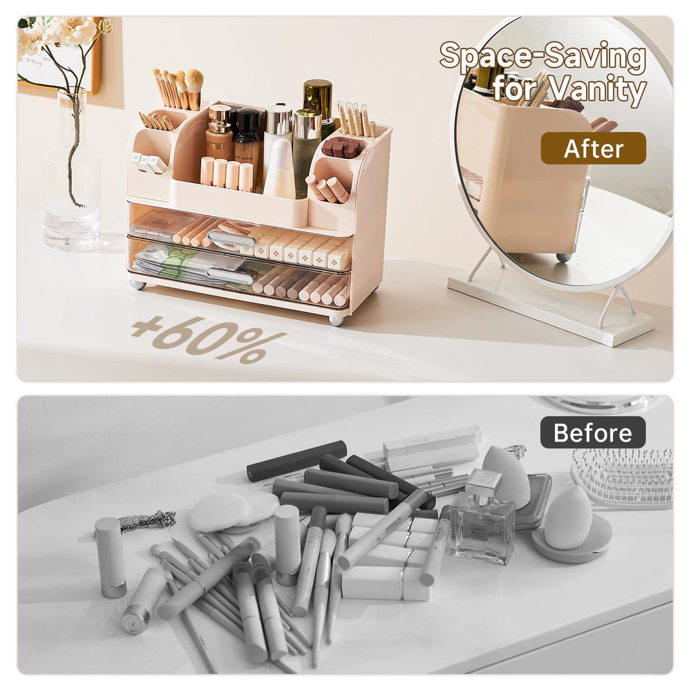 UFORU cream white version complements bathroom counters and desks beautifully.