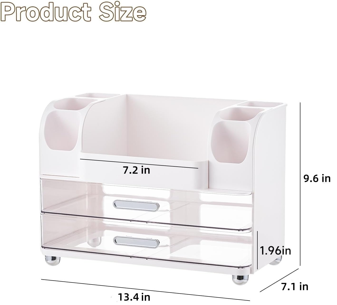 UFORU makeup organizer top storage surface holds skincare and palettes.