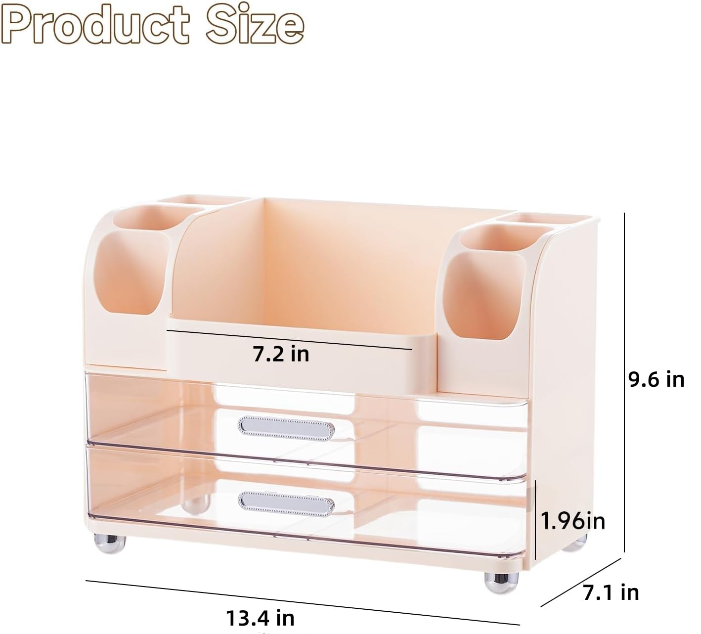 UFORU cream white organizer top surface holds skincare and palettes neatly.