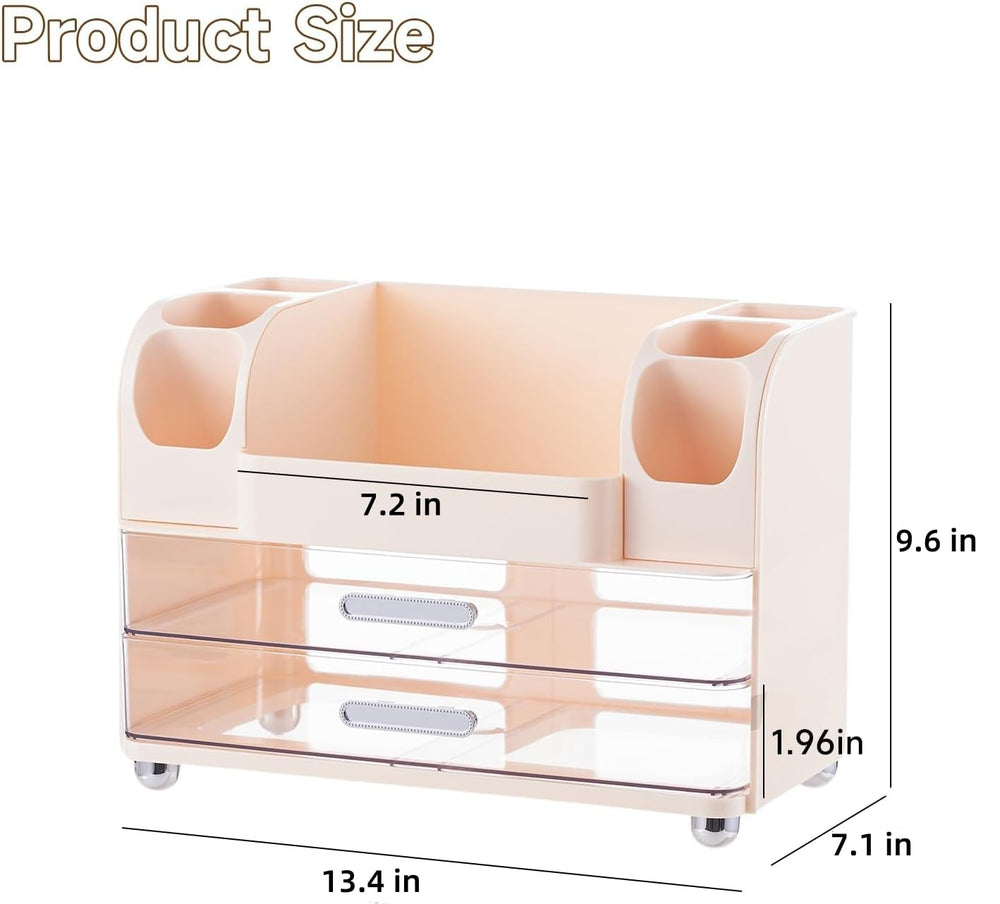 UFORU cream white organizer top surface holds skincare and palettes neatly.