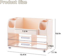 UFORU cream white organizer top surface holds skincare and palettes neatly.