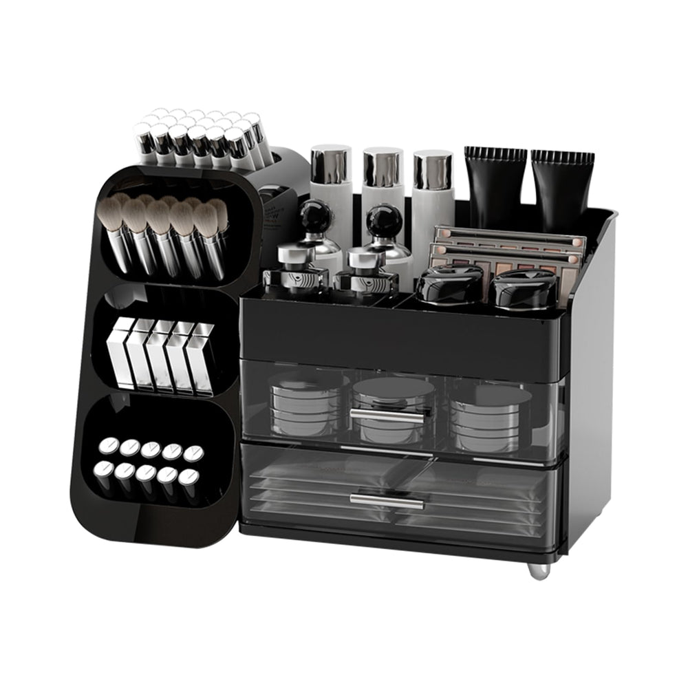 UFORU makeup organizer vanity compartments keeps cosmetics neatly separated for quick access.