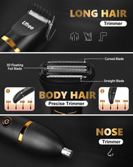 Ufree 3-in-1 grooming kit with interchangeable blades for precise trimming.