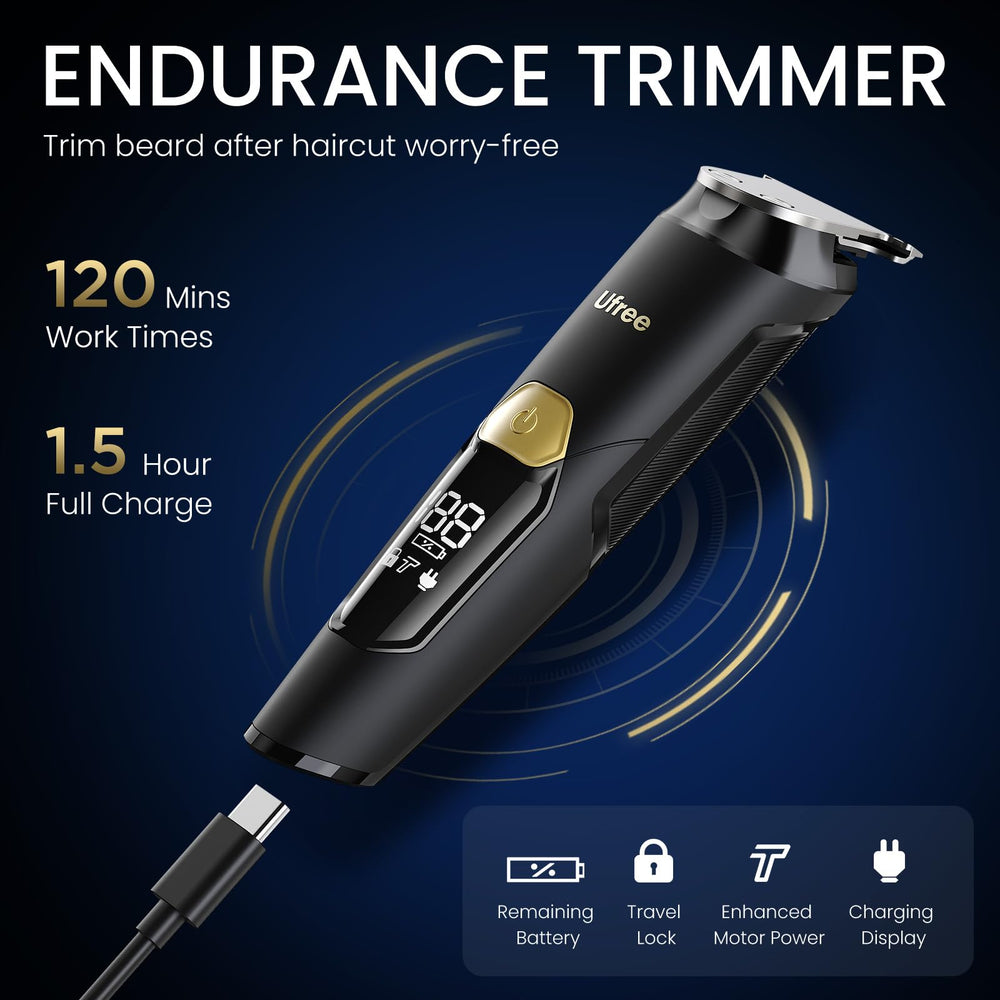 Ufree waterproof design for wet and dry grooming routines.