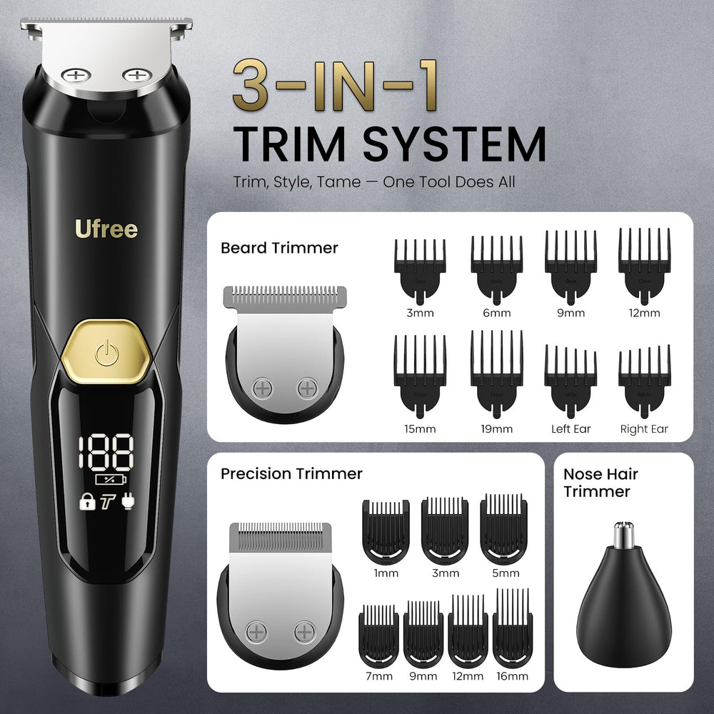 Ufree 3-in-1 rechargeable Type-C port for fast charging and long cordless use.