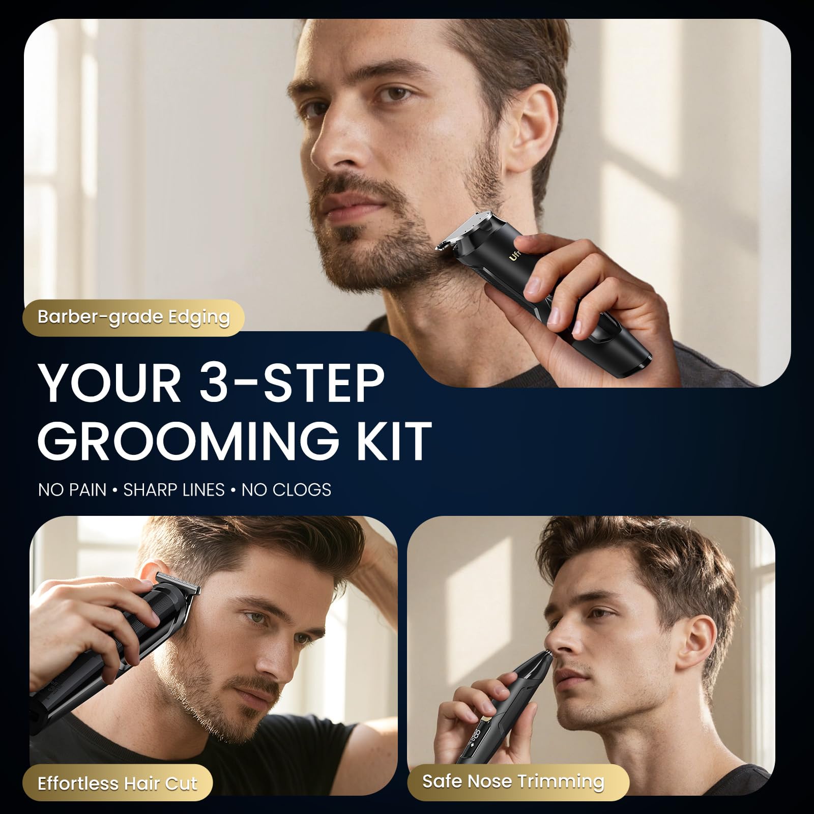 Ufree travel pouch with accessories keeping your grooming tools organized.