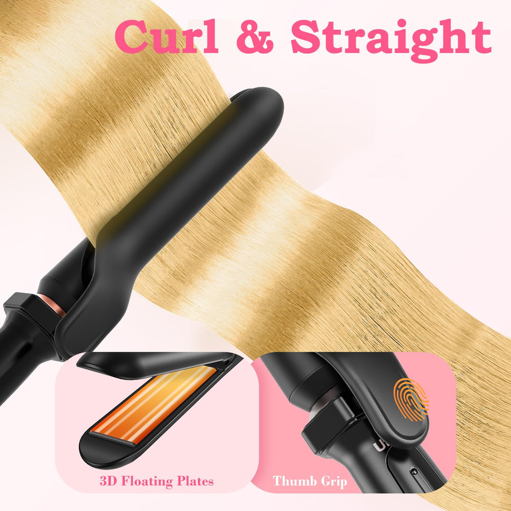 Ufree 5-in-1 curling iron 1.25-inch clip barrel for voluminous waves
