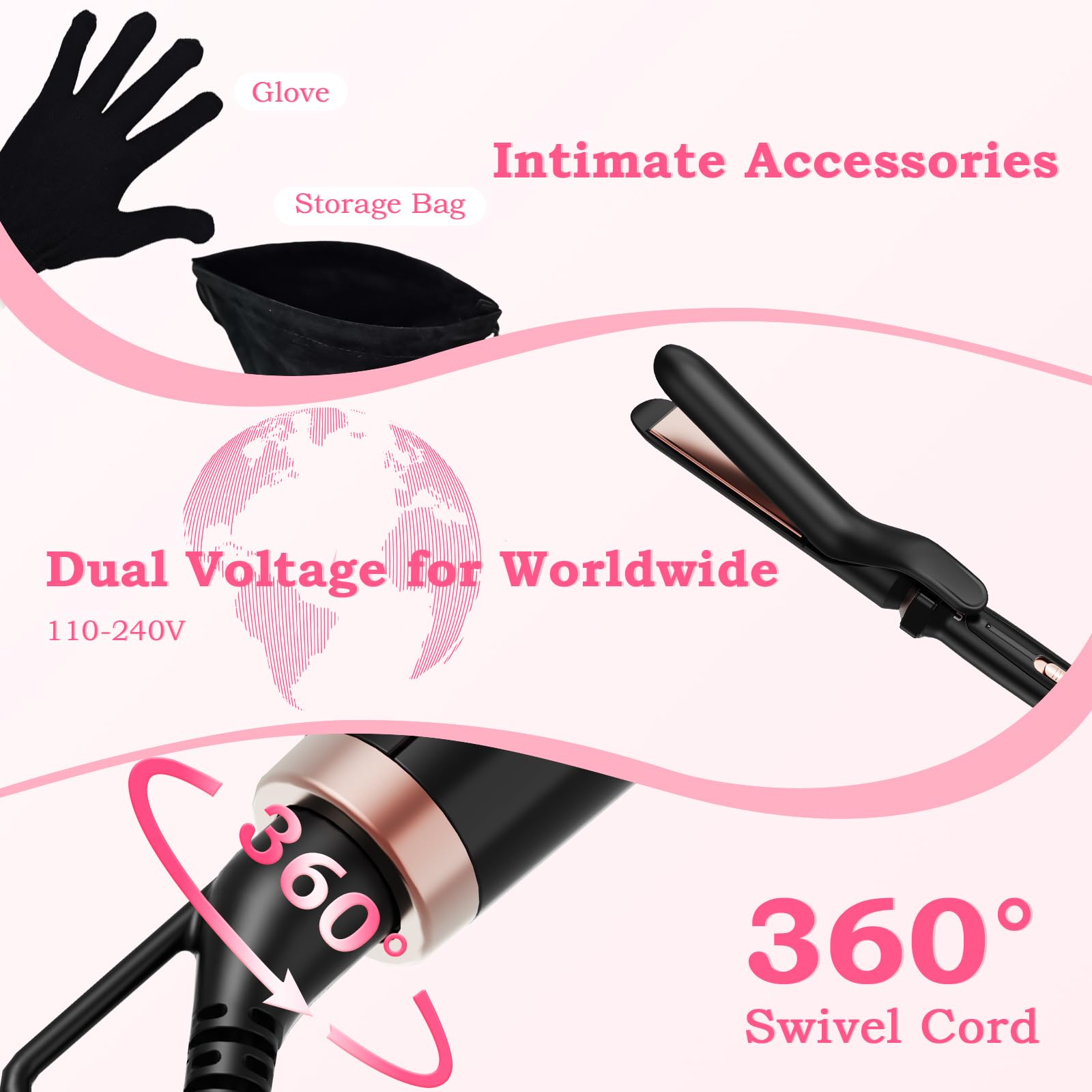 Ufree 5-in-1 straightener plate for sleek straight hair looks