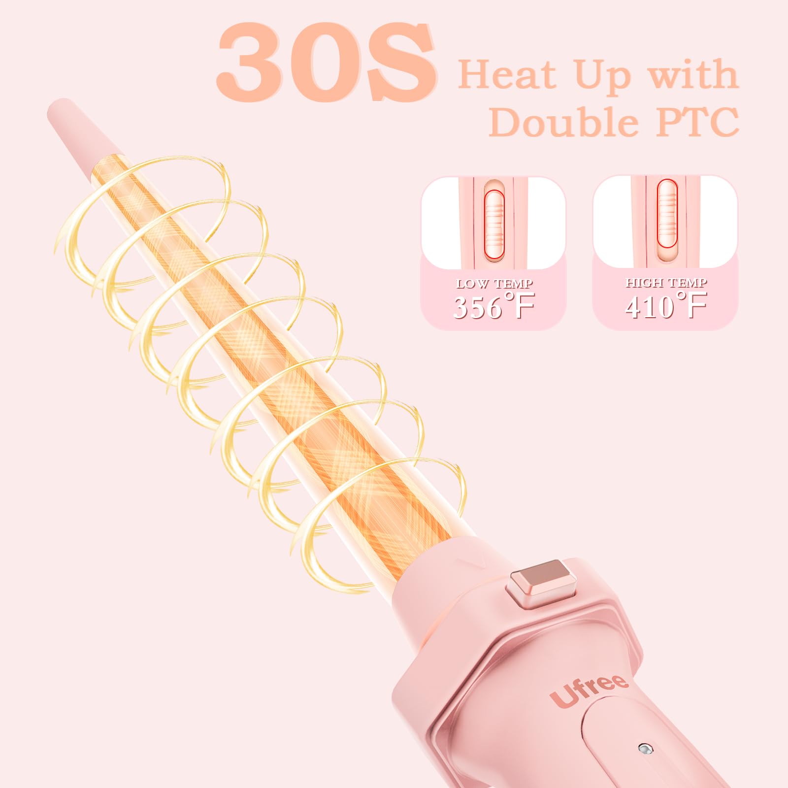 Ufree 5in1 1-inch wand for smooth, natural-looking waves
