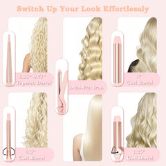 Ufree 5in1 clip-barrel 0.5 inch for defined, controlled curls
