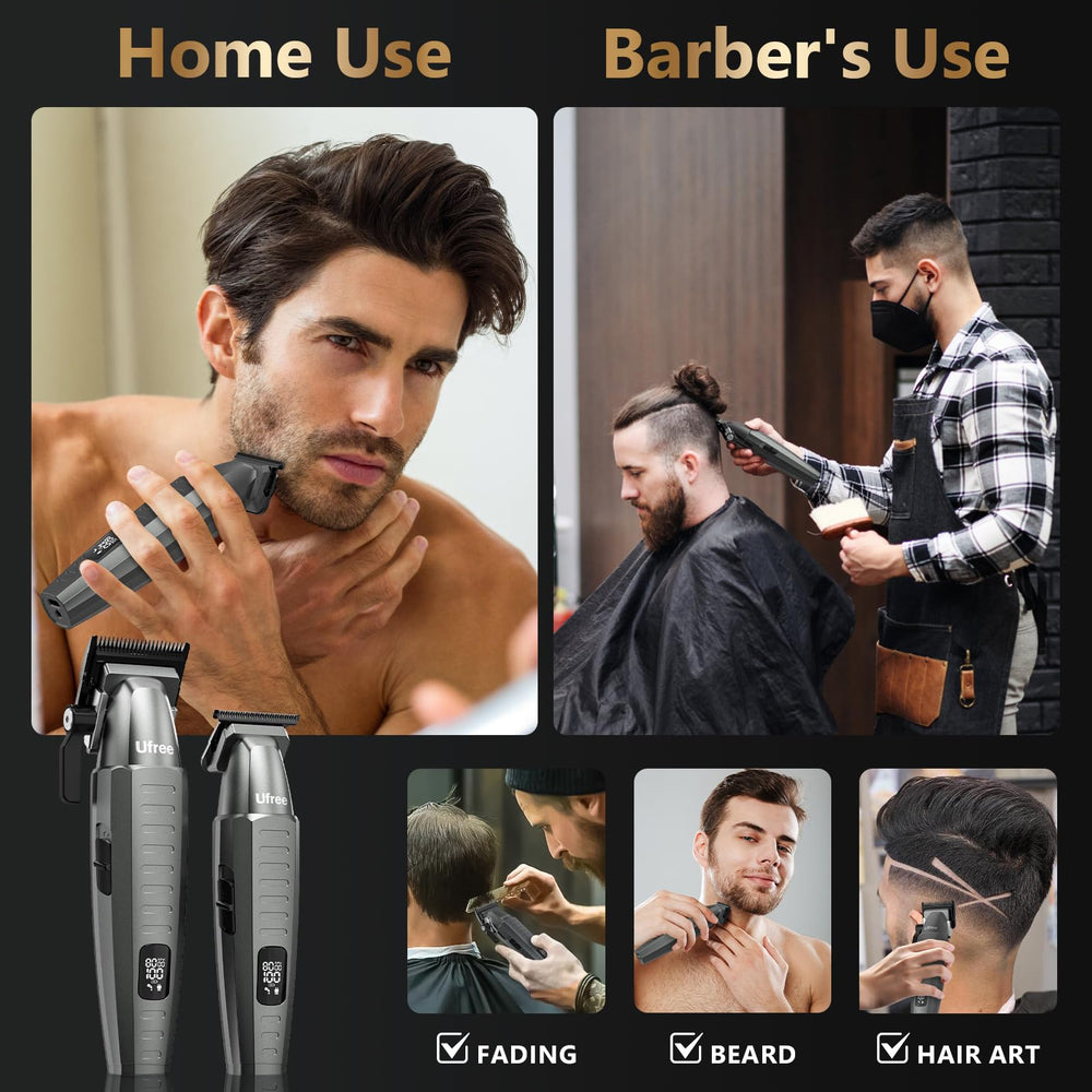Ufree 8-beard-trimmer attachments and beard combs enabling diverse styling options