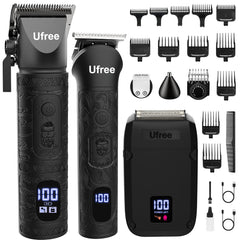 ufree beard trimmer kit front view showing compact design for travel grooming