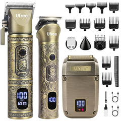 Ufree beard trimmer with metal body for precise grooming on the go.