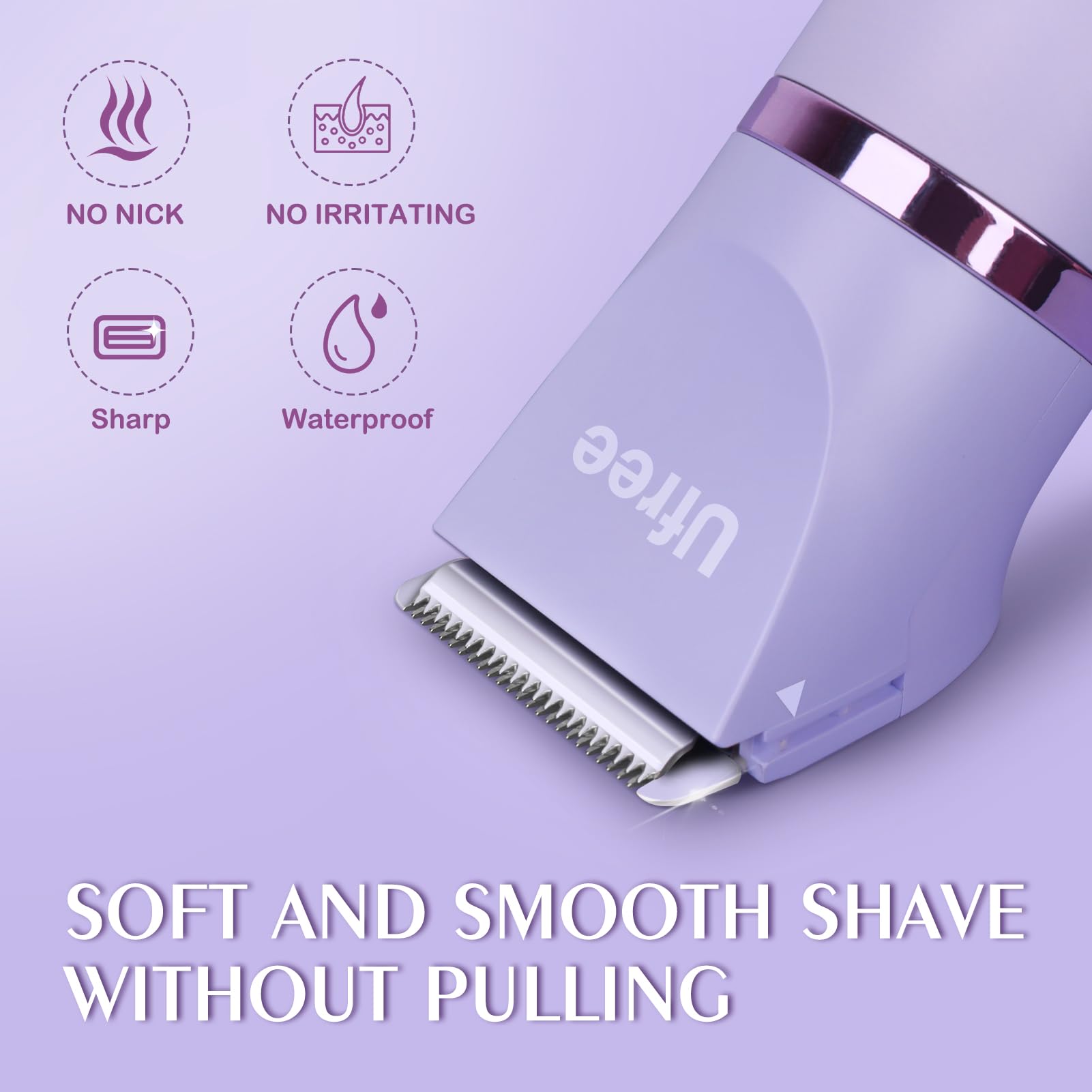 Ufree bikini trimmer facial head for gentle facial hair grooming