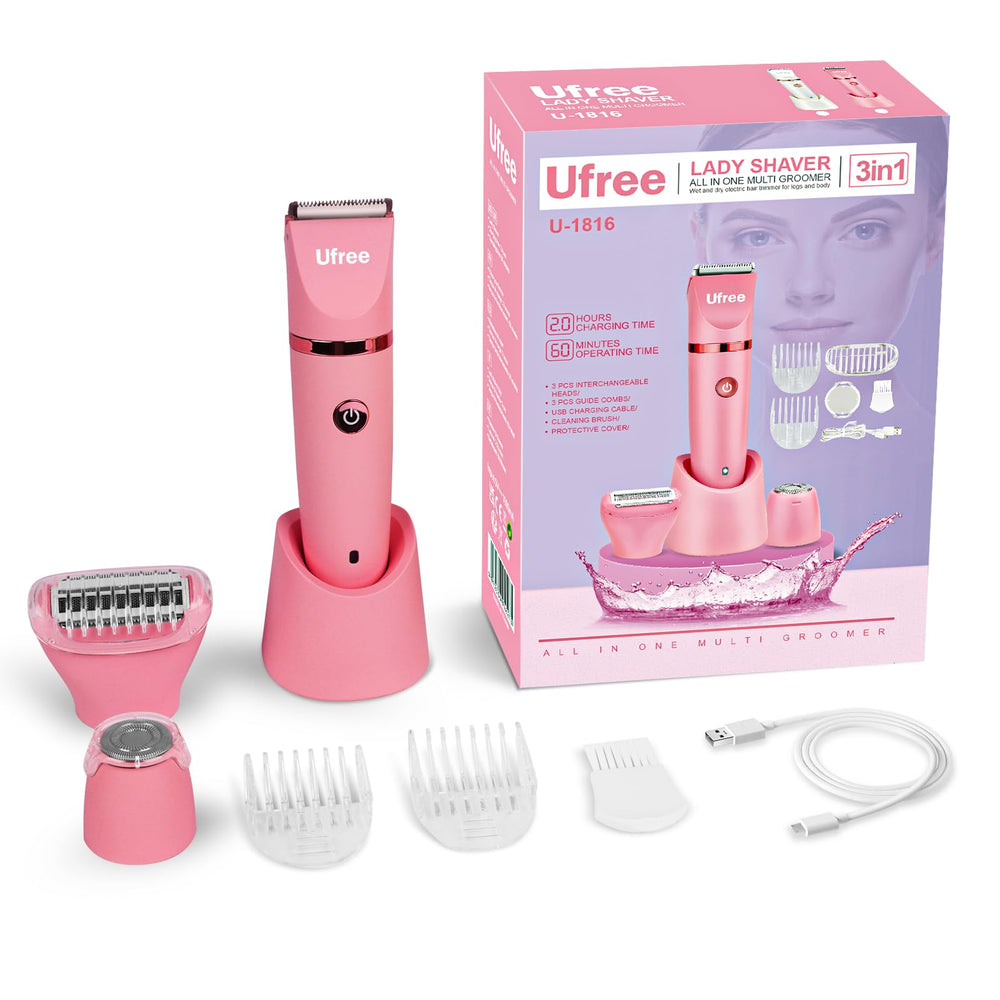 Ufree Bikini Trimmer Rose Red gift-ready packaging for her grooming kit.